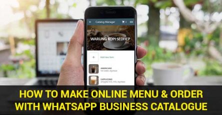 how to make online menu with whatsapp business catalogue